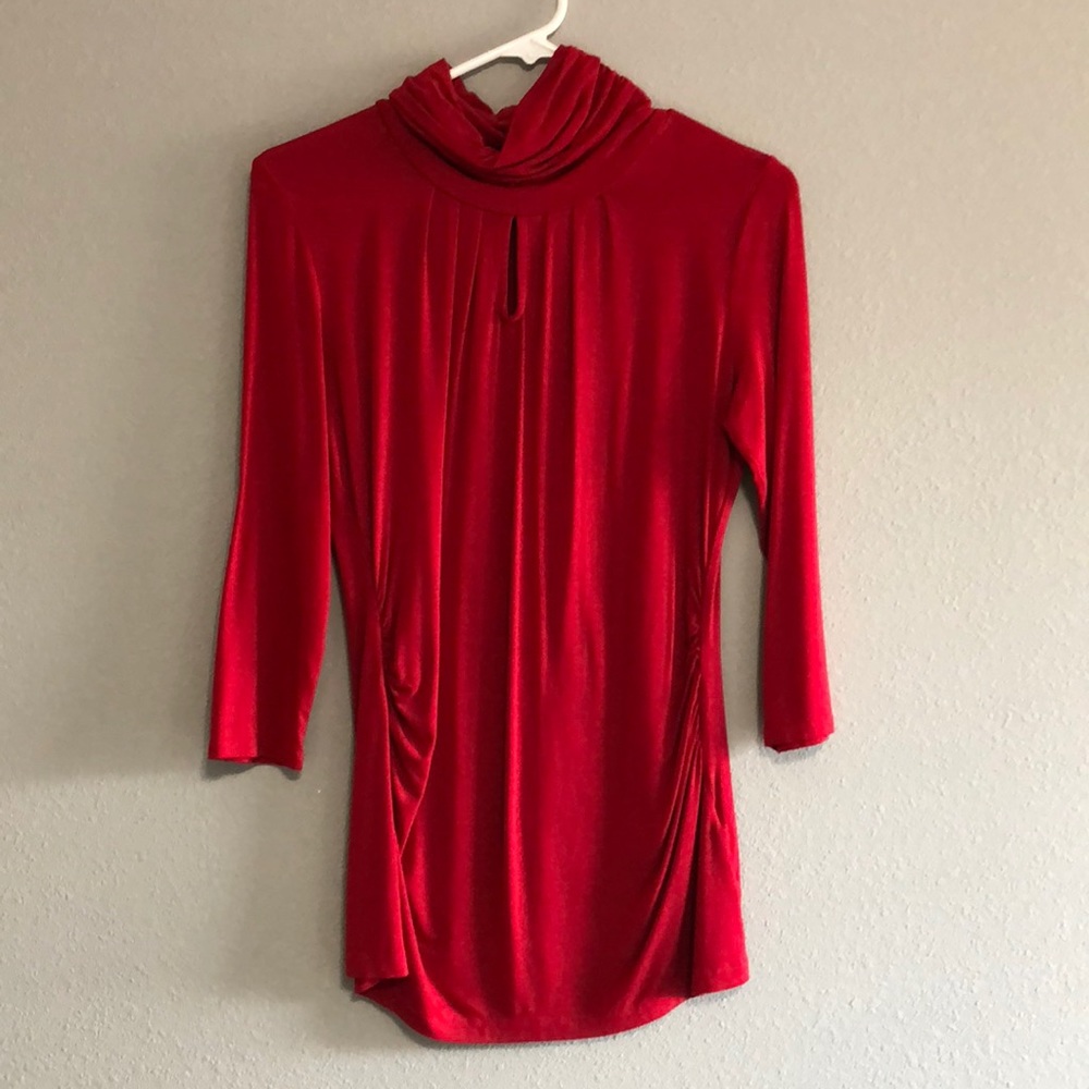 Red Turtleneck Top - Picture 1 of 2